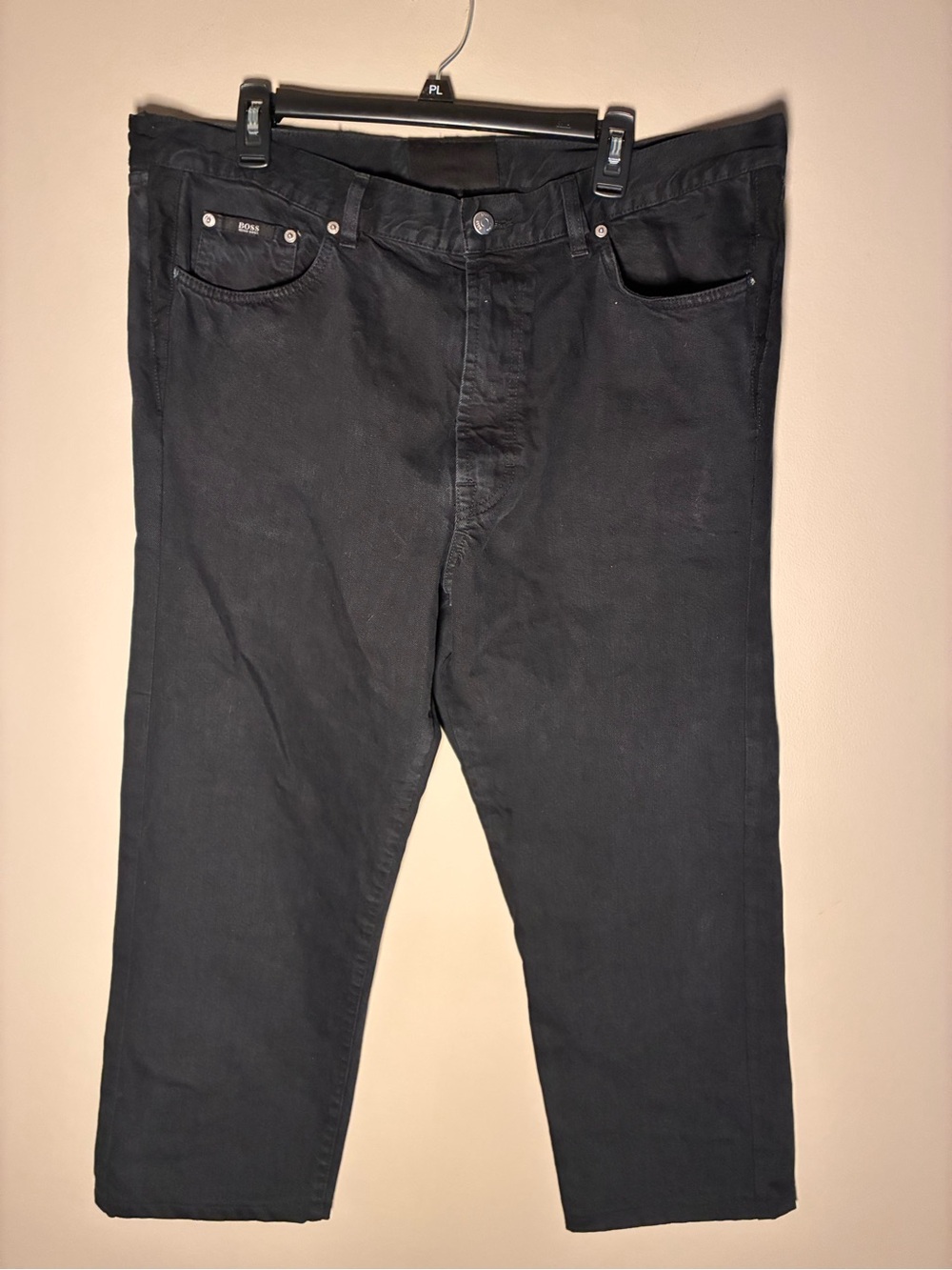 BOSS Straight-Leg Jeans in Black